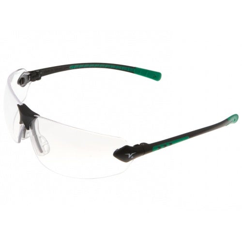 Encon Veratti 429 Black Green Frame Clear Lens Enfog Safety Glasses One Stop Safety Supply LLC